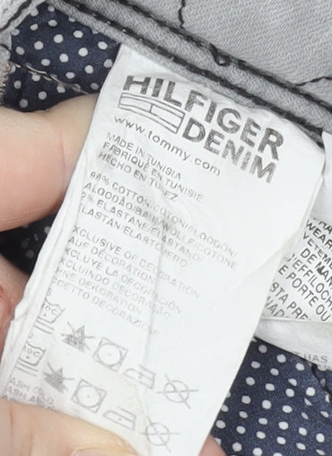 Womens UK Size 8 Tommy Hilfiger Slim Fit Straight Grey Jeans