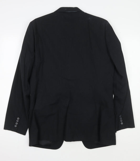 Mens UK Size M Jasper Conran Regular Black Suit Jacket