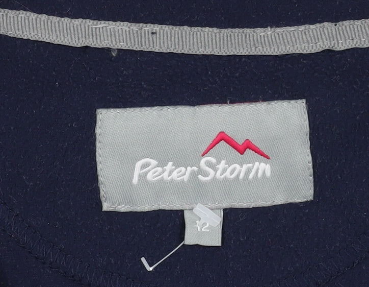 Unisex Adults UK Size 12 Peter Storm Blue Henley Sweatshirt