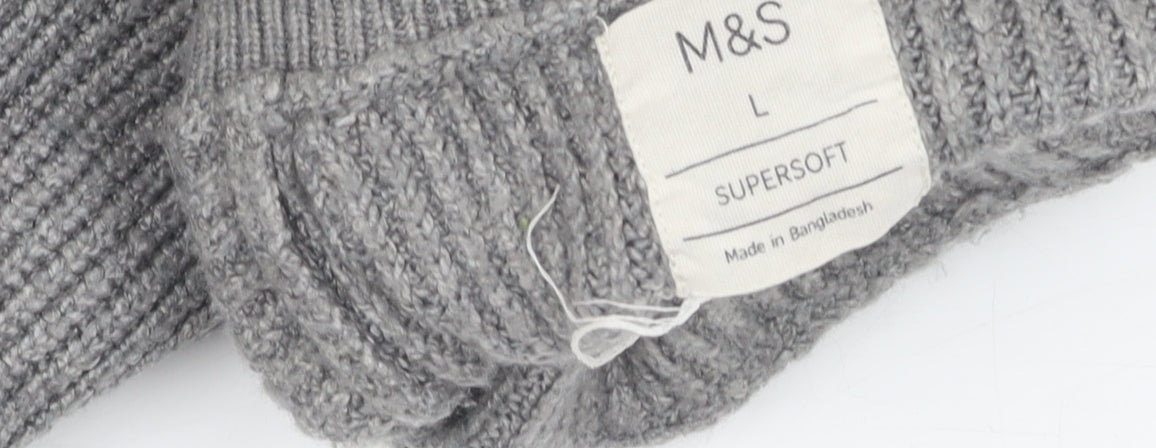 Womens UK Size L Marks and Spencer Grey Pullover Jumper