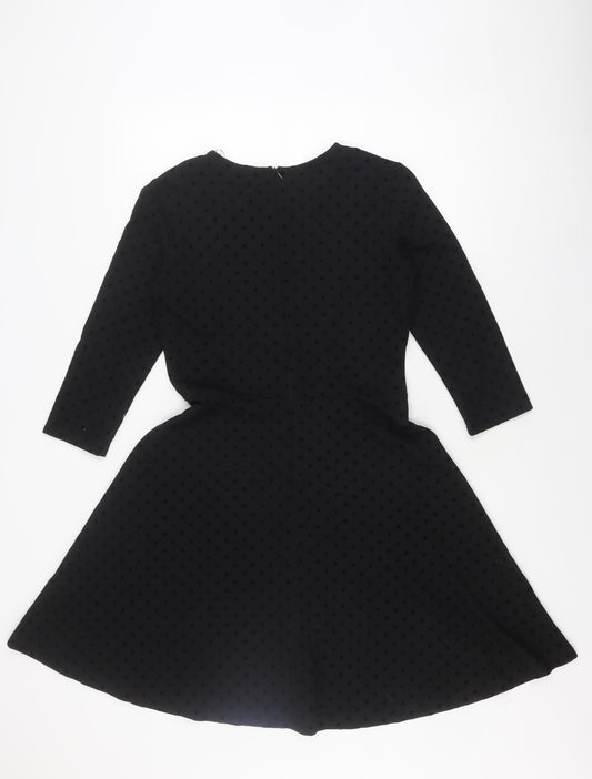 edc Black Polka Dot Dress - Women's S - Elegance & Comfort