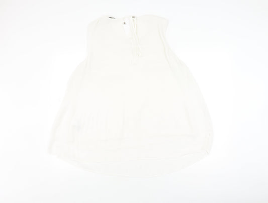 Next Women's White Sleeveless Blouse Size 16 Classic