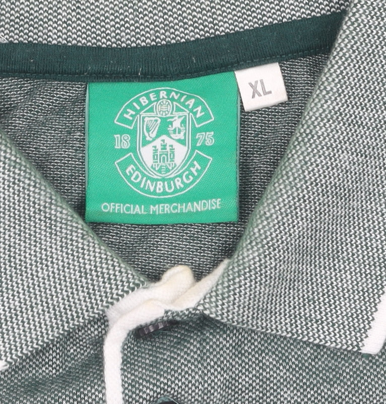Hibernian Edinburgh Men's Green XL Polo Shirt