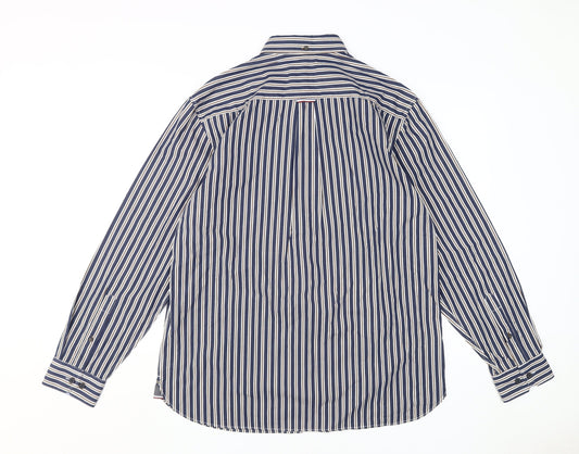Mens UK Collar Size L Marks and Spencer Smart Blue Dress Shirt