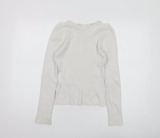 Womens UK Size L Brave Soul White Pullover Jumper