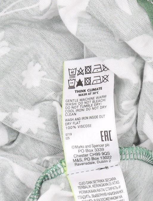 Womens UK Size 16 Marks and Spencer Green Tunic Blouse
