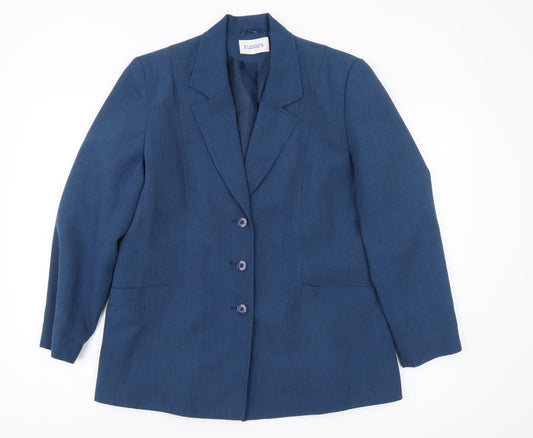 Womens UK Size 14 Eastex Regular Blue Blazer