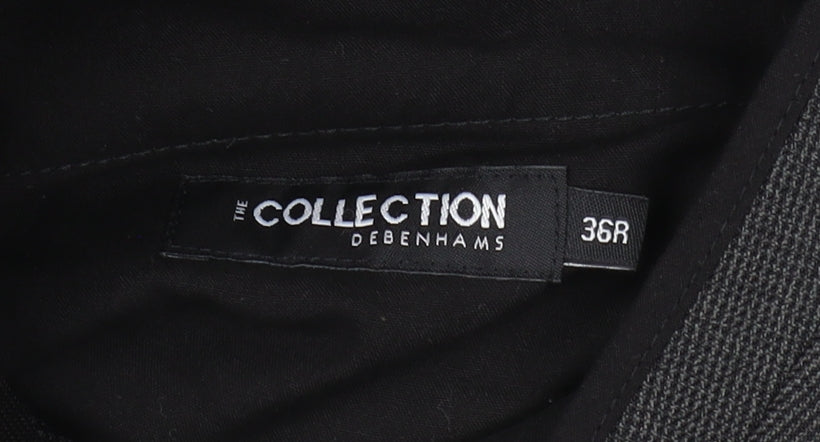 Mens UK Size 36 Debenhams Regular Fit Dress Pants Grey Trousers
