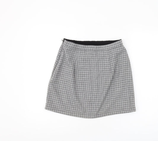 Abercrombie & Fitch Women's Grey Check Pencil Skirt M