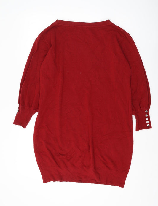 Womens UK Size 14 Roman Red Pullover Jumper