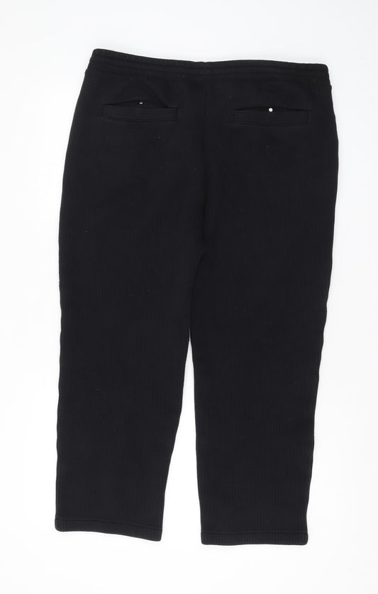 H&M Women's Black Regular Fit Trousers, Size L