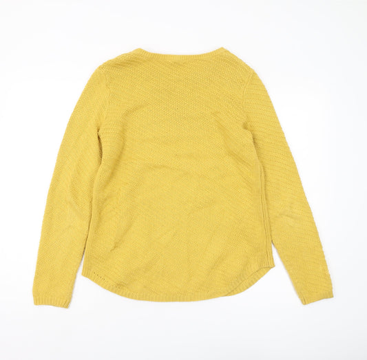 Womens UK Size 12 M&Co Yellow Pullover Jumper