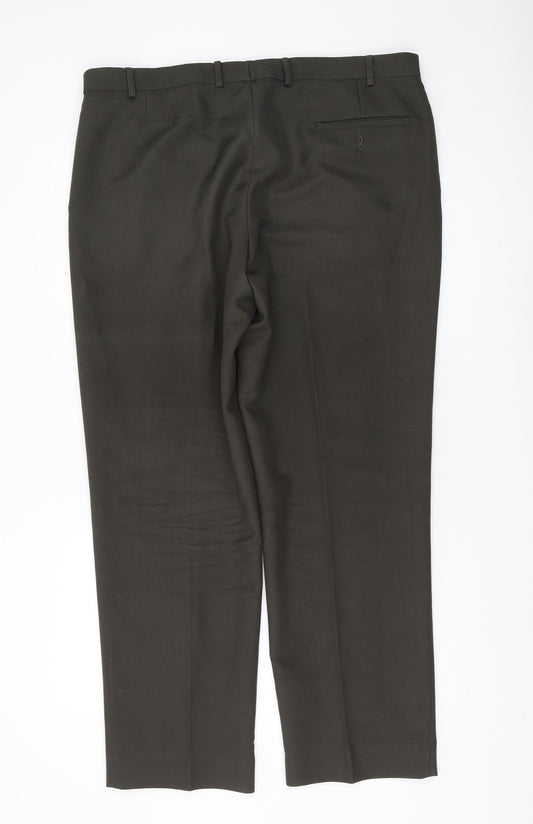 Marks and Spencer Men's Green Dress Pants 38in L Regular
