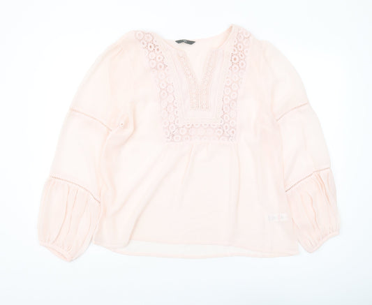 Womens UK Size 16 BHS Pink Tunic Blouse