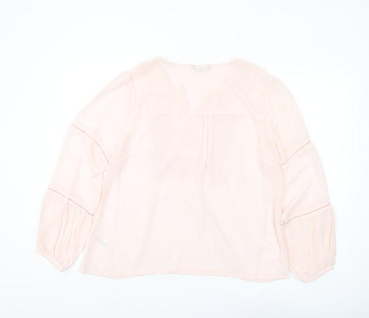 Womens UK Size 16 BHS Pink Tunic Blouse