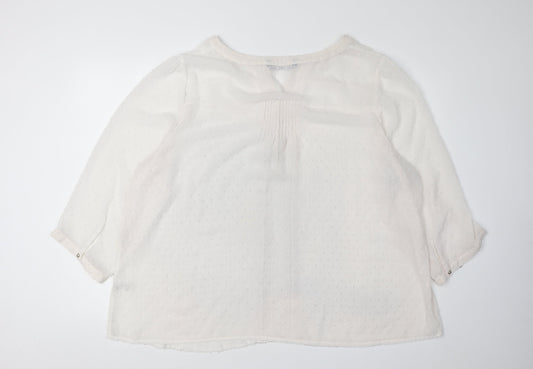 Womens UK Size 24 David Emanuel Ivory Blouse