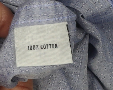 Swade Collection Men's Blue Classic Fit Shirt 16.5