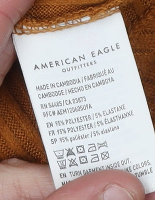 Womens UK Size M American Eagle Brown Basic T-Shirt