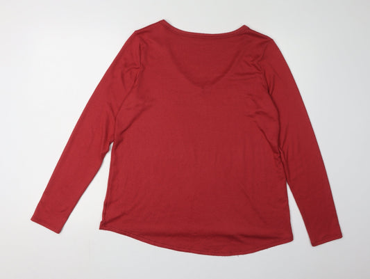 Womens UK Size M American Eagle Red Basic T-Shirt
