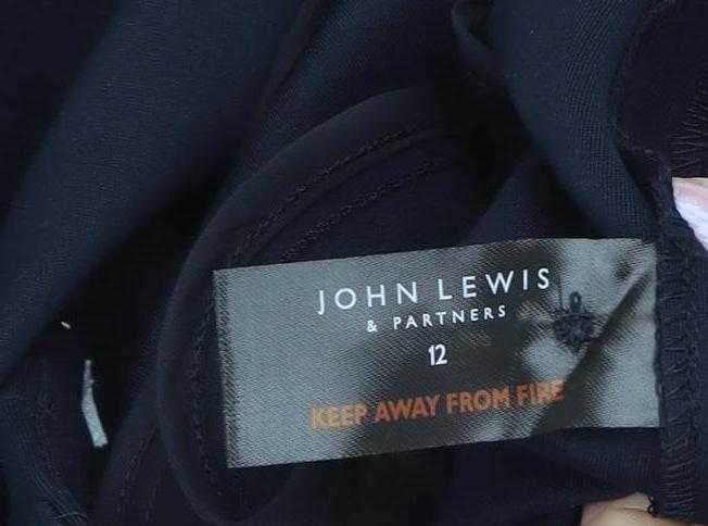 Womens UK Size 12 John Lewis Regular Fit Dress Pants Black Trousers