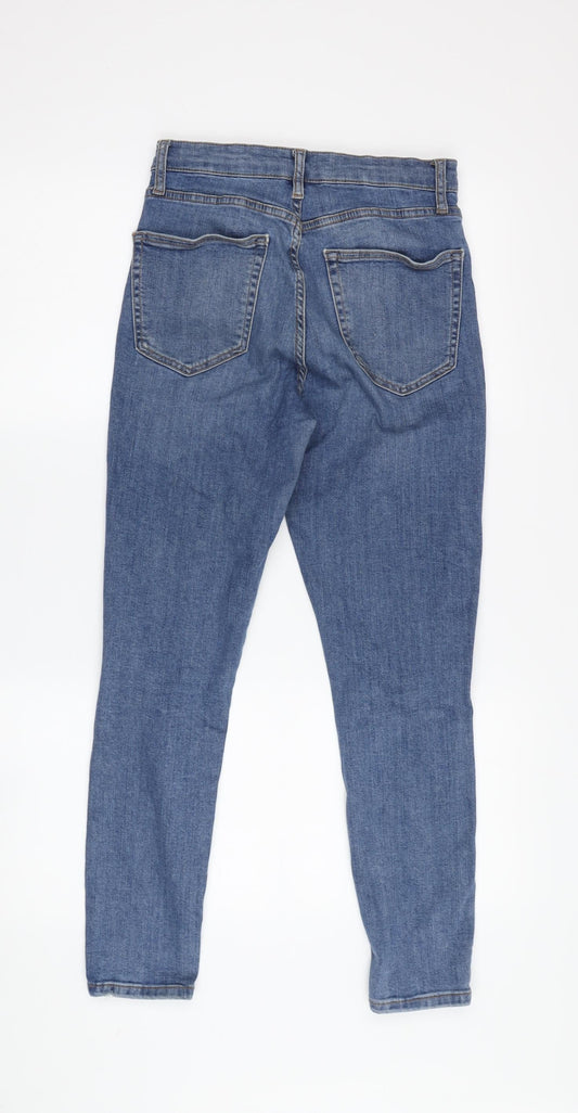 Topshop Women's Blue Ankle Slim Jeans