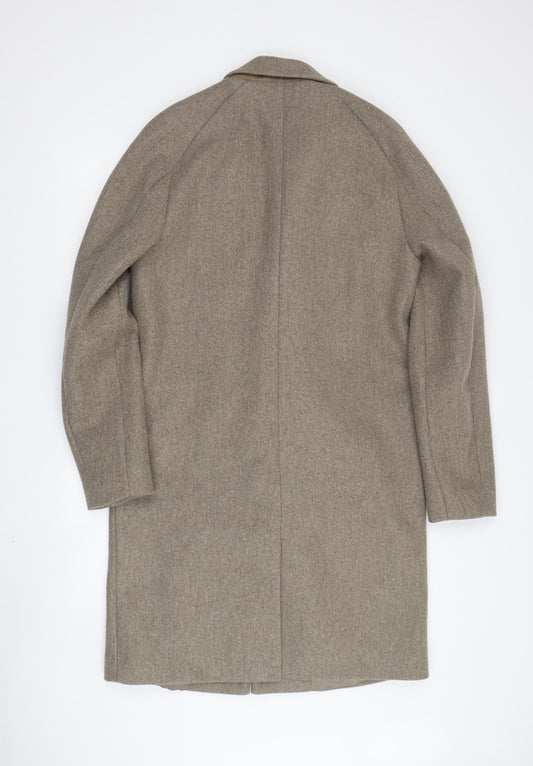 Mens UK Size S Topman Beige Overcoat