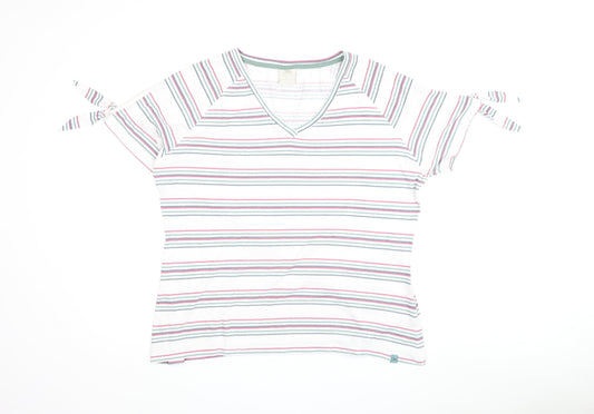 Trespass Women's Striped T-Shirt, Size 16, White