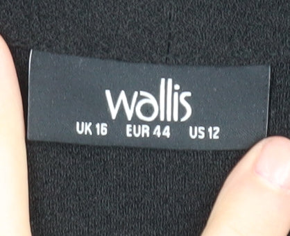 Wallis Black Women's Regular Blazer Size 16