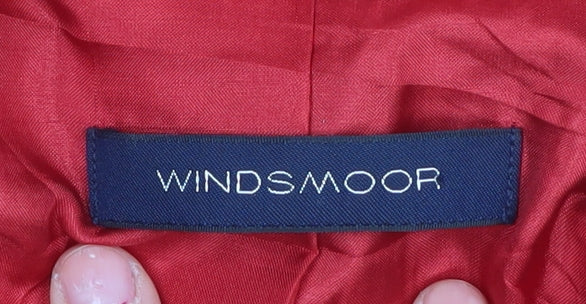 Windsmoor Women's Red Linen Silk Suit Jacket, Size 18