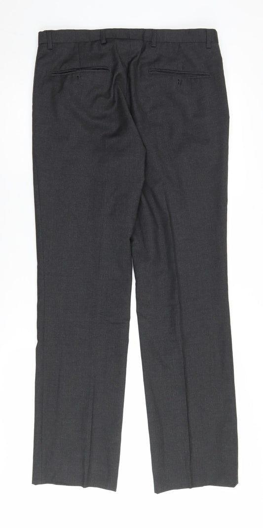 J.Lindeberg Men's Black Wool Dress Pants - Size 48