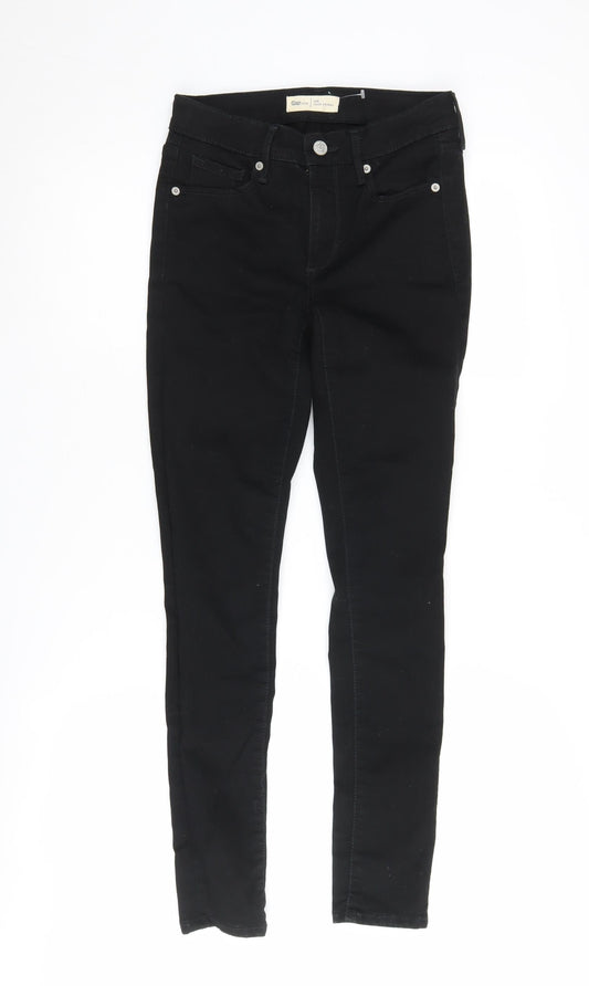Womens UK Size 26 2 Regular Gap Regular Fit Skinny Black Jeans