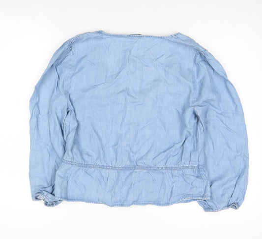 Womens UK Size 12 NEXT Blue Tunic Blouse