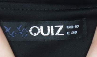 Quiz Women's Black Off Shoulder Bodysuit Size 10