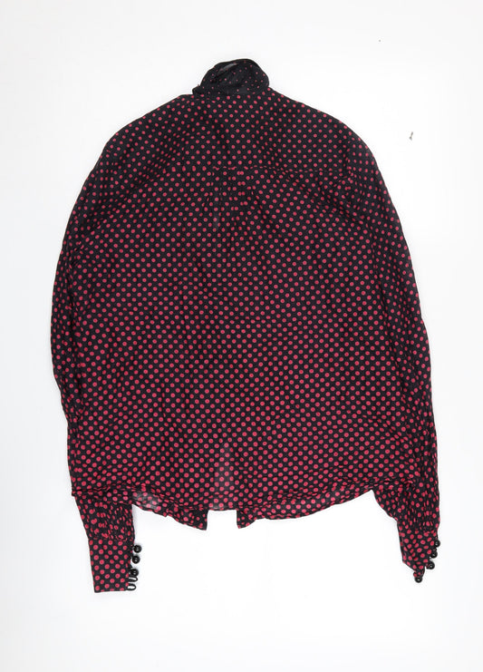Jaeger Women's Red Polka Dot Blouse, Size 10, Cotton