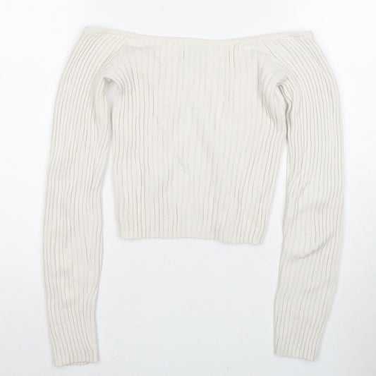 Womens UK Size S Hollister Ivory Pullover Jumper