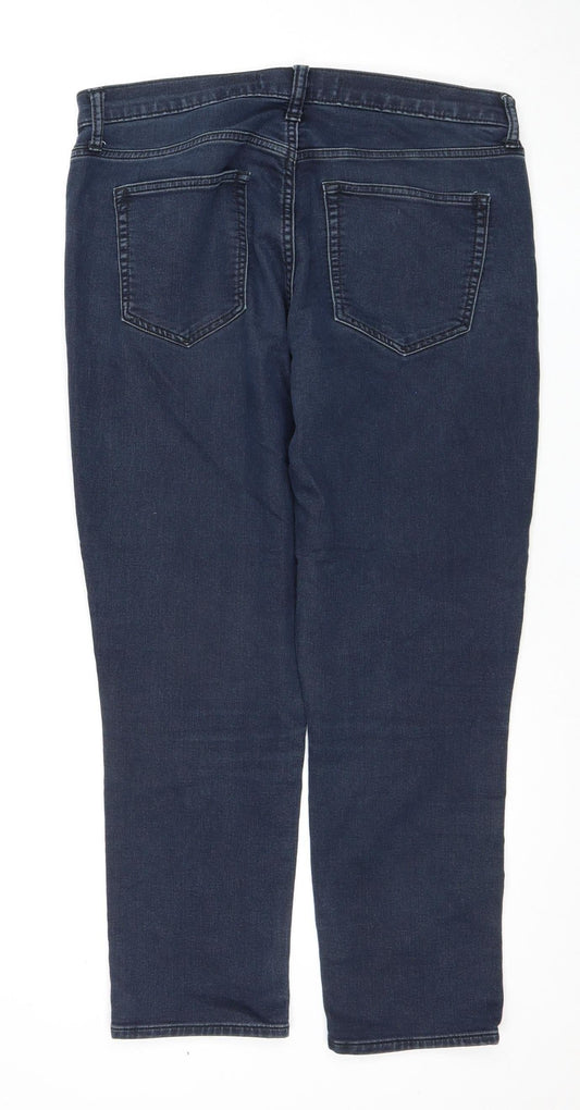 Womens UK Size 8 Gap Relaxed Fit Boyfriend Blue Jeans