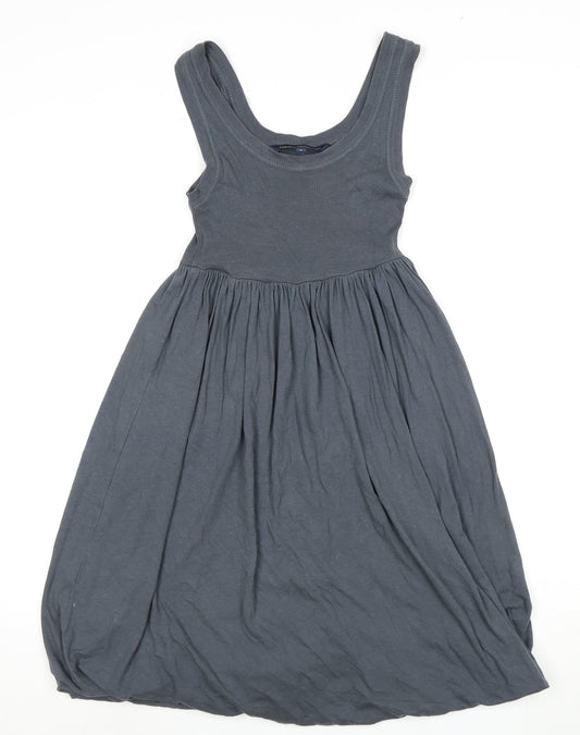 Additional front view of French Connection Women's Grey Sleeveless Dress, size 6