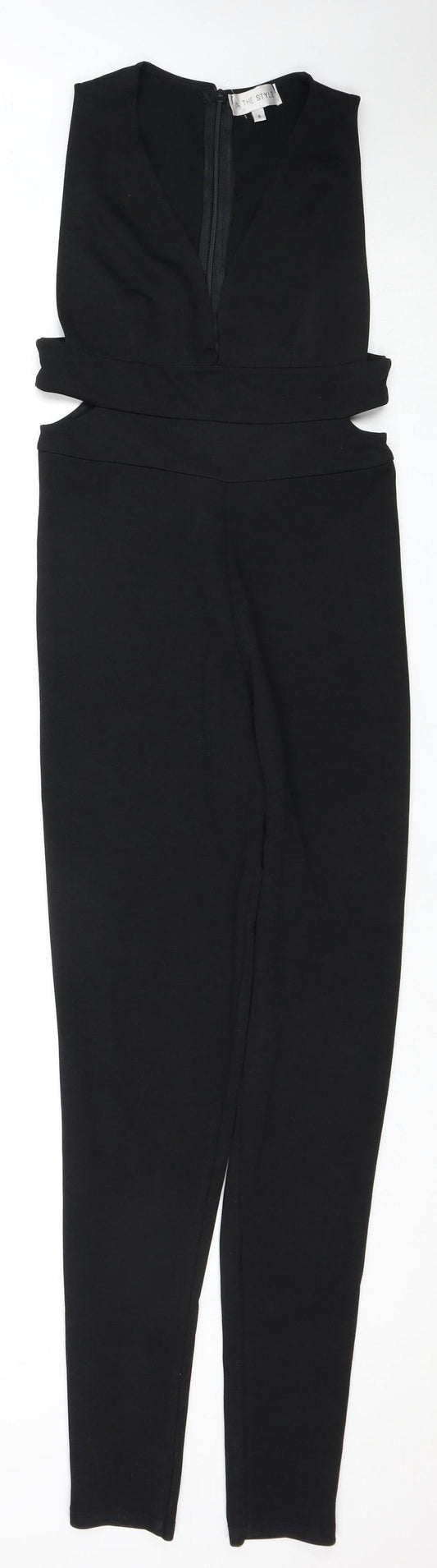 Womens UK Size 8 In the Style One-Piece Black Jumpsuit