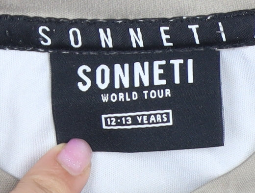 Sonneti Boys Grey Graphic T-Shirt, 12-13 Years