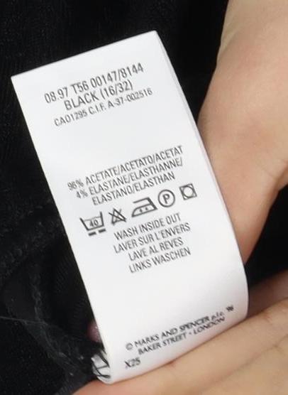 Marks and Spencer Women's Black Midi Pencil Skirt 16