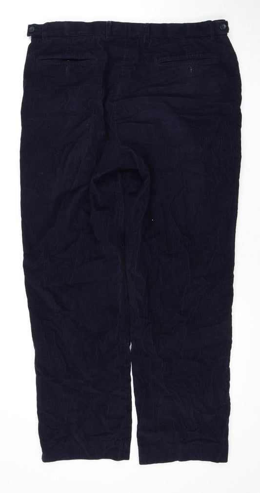 Marks and Spencer Men's Blue Corduroy Trousers 36