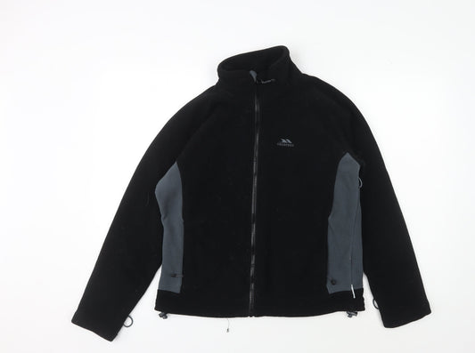 Additional front view of Trespass Men's Black Fleece Basic Jacket, size S