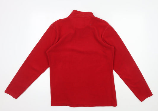 Regatta Women's Red Fleece Pullover Zip Sweatshirt UK 10