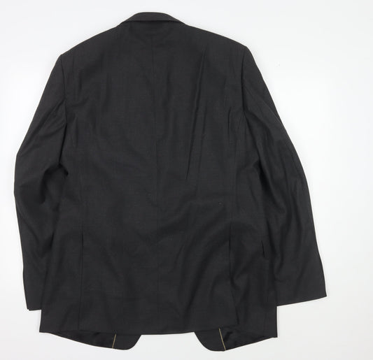 Mens UK Size 42 Dehavilland Regular Black Suit Jacket