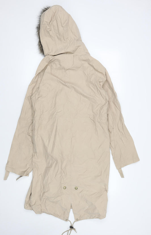 Womens UK Size S Firetrap Beige Parka Coat