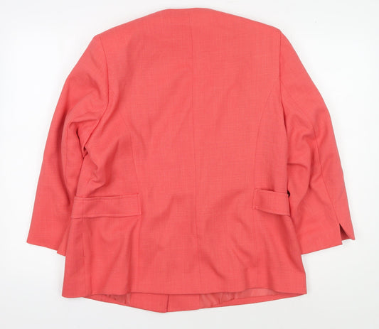 Classics Women's Pink Blazer, Size 16, Single-Breasted