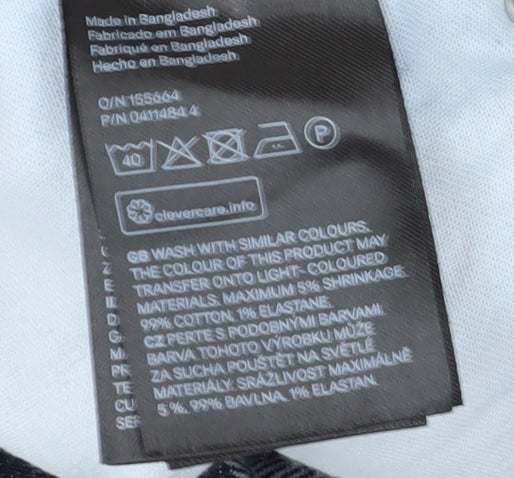 H&M Men's Black Straight Jeans, Size 40, Regular Fit