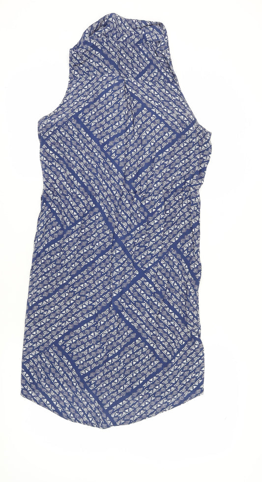 The Collection Debenhams Blue Geometric Shirt Dress Size 12