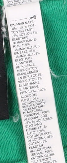 Adidas Men's Green T-Shirt, Size L, Logo, Short Sleeve