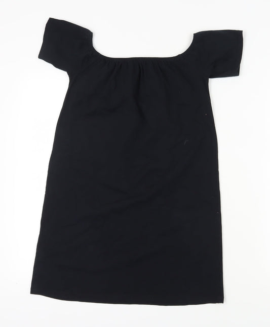 River Island Women's Black Graphic T-Shirt Dress Size 8
